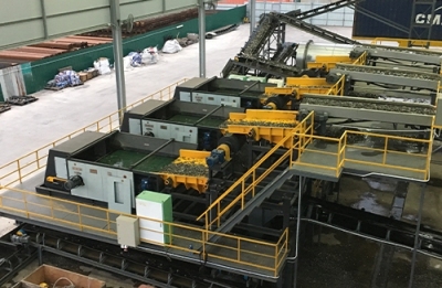 Sliced aluminum purification sorting line